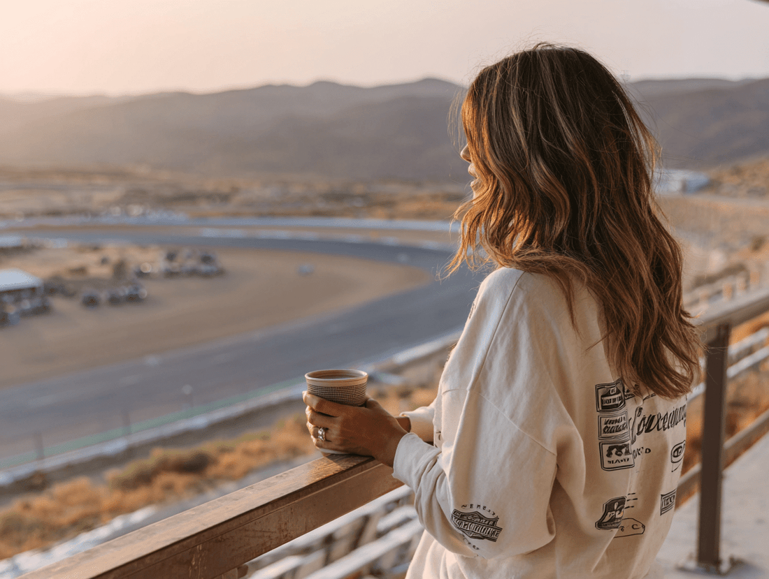 F1 Race Weekend Explained: Practice, Qualifying & Race Day Blog - Woman overlooking track