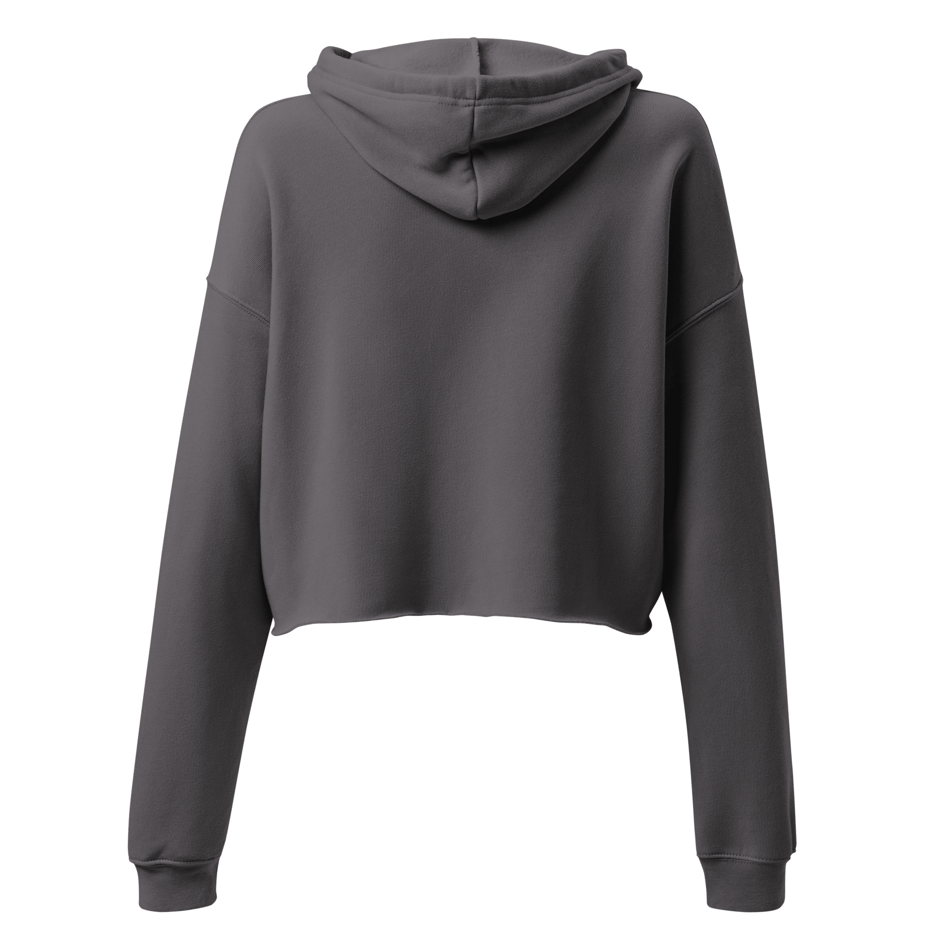Women's Cropped Motorsport Hoodie in Storm — back ghost view | Qualifier Collective