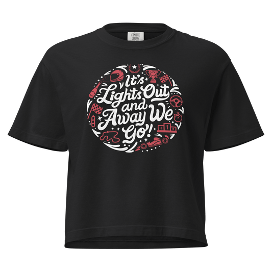 Black Motorsport Graphic Tee— front ghost mockup with graphic illustration | Qualifier Collective