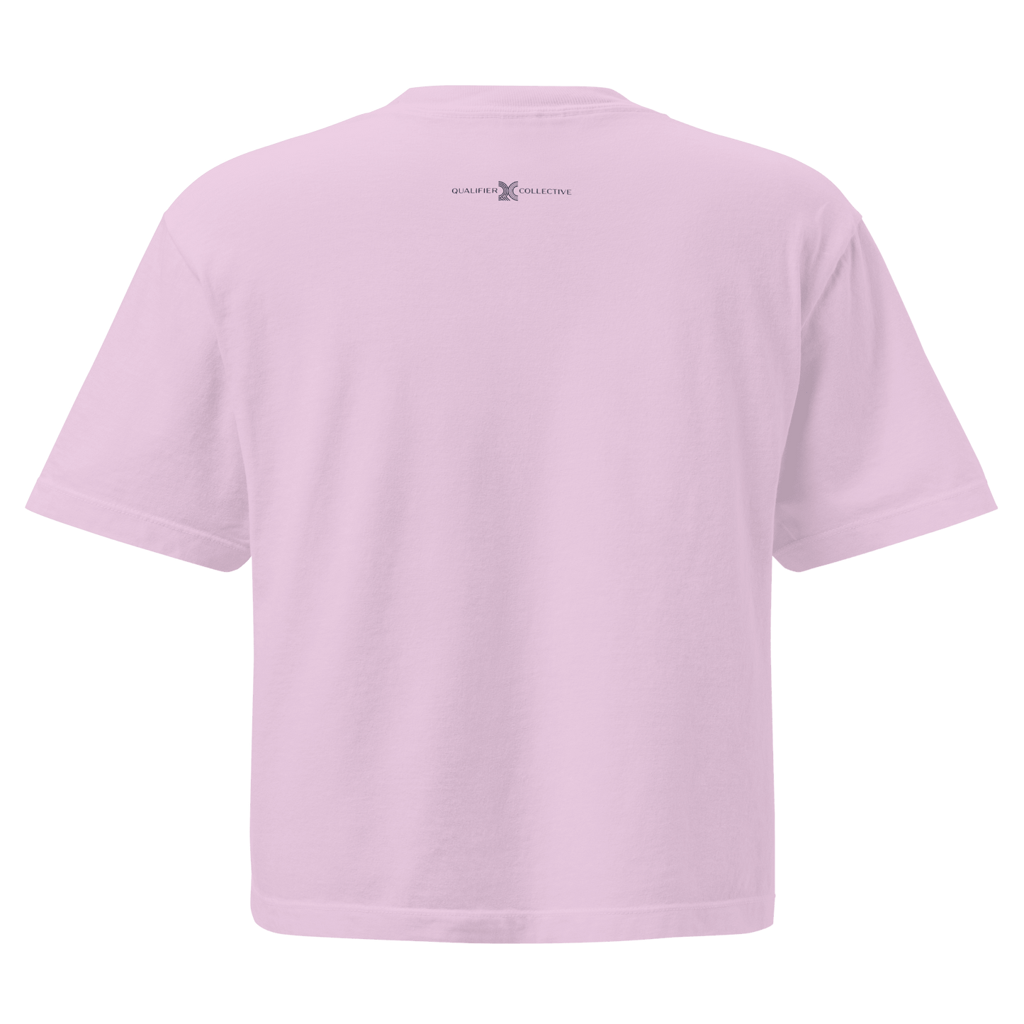 Women's Australian Circuit Tee in Orchid  — back ghost view with QC logo | Qualifier Collective