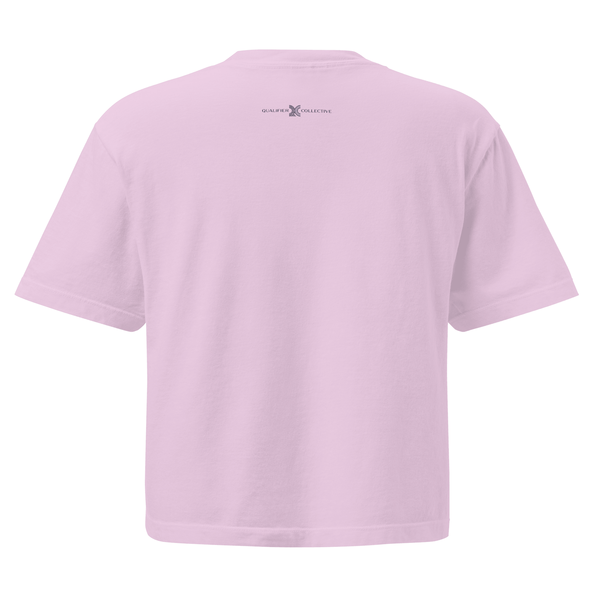 Women's Australian Circuit Tee in Orchid  — back ghost view with QC logo | Qualifier Collective