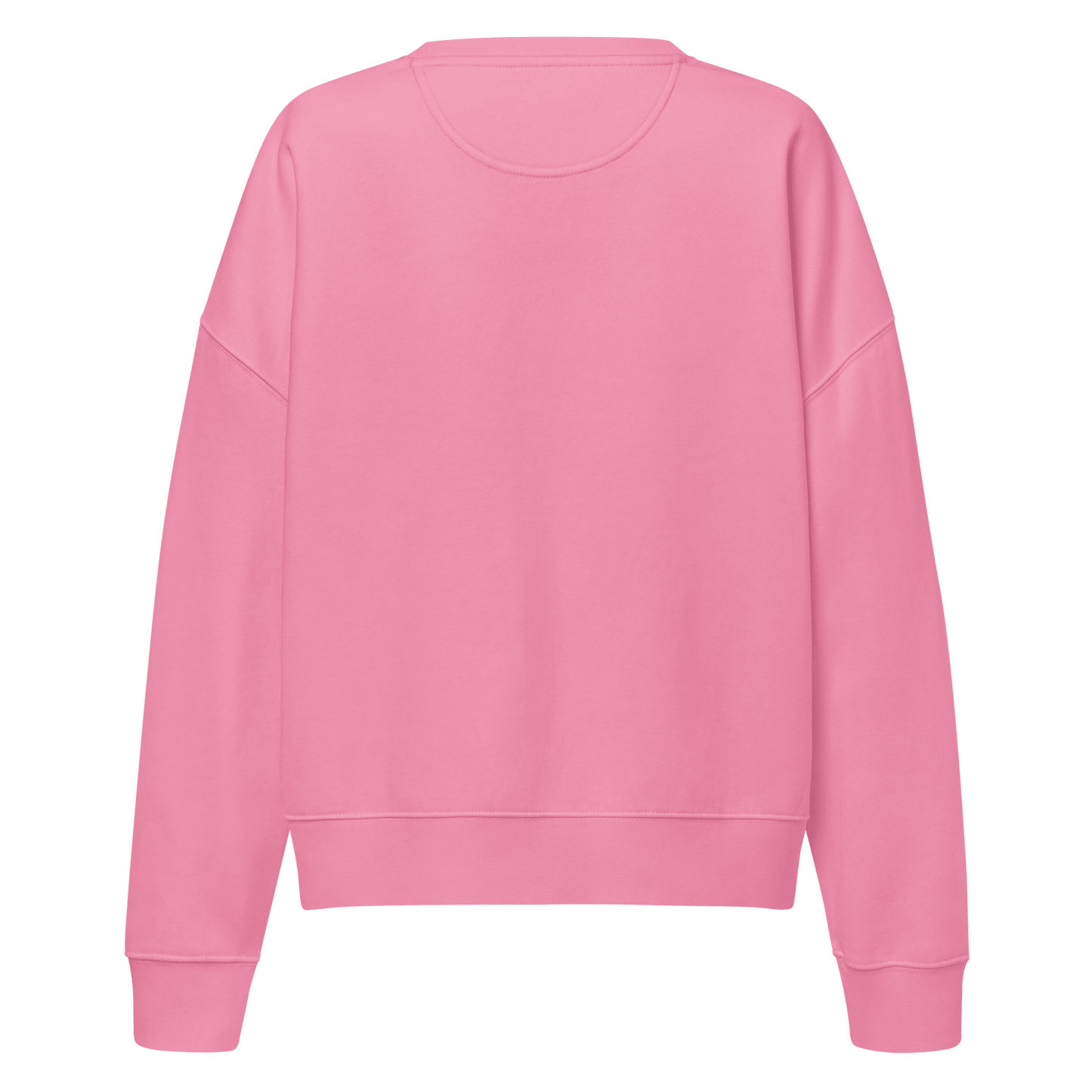 Women's Motorsport Crewneck  in Bubble Pink - ghost back view | Qualifier Collective