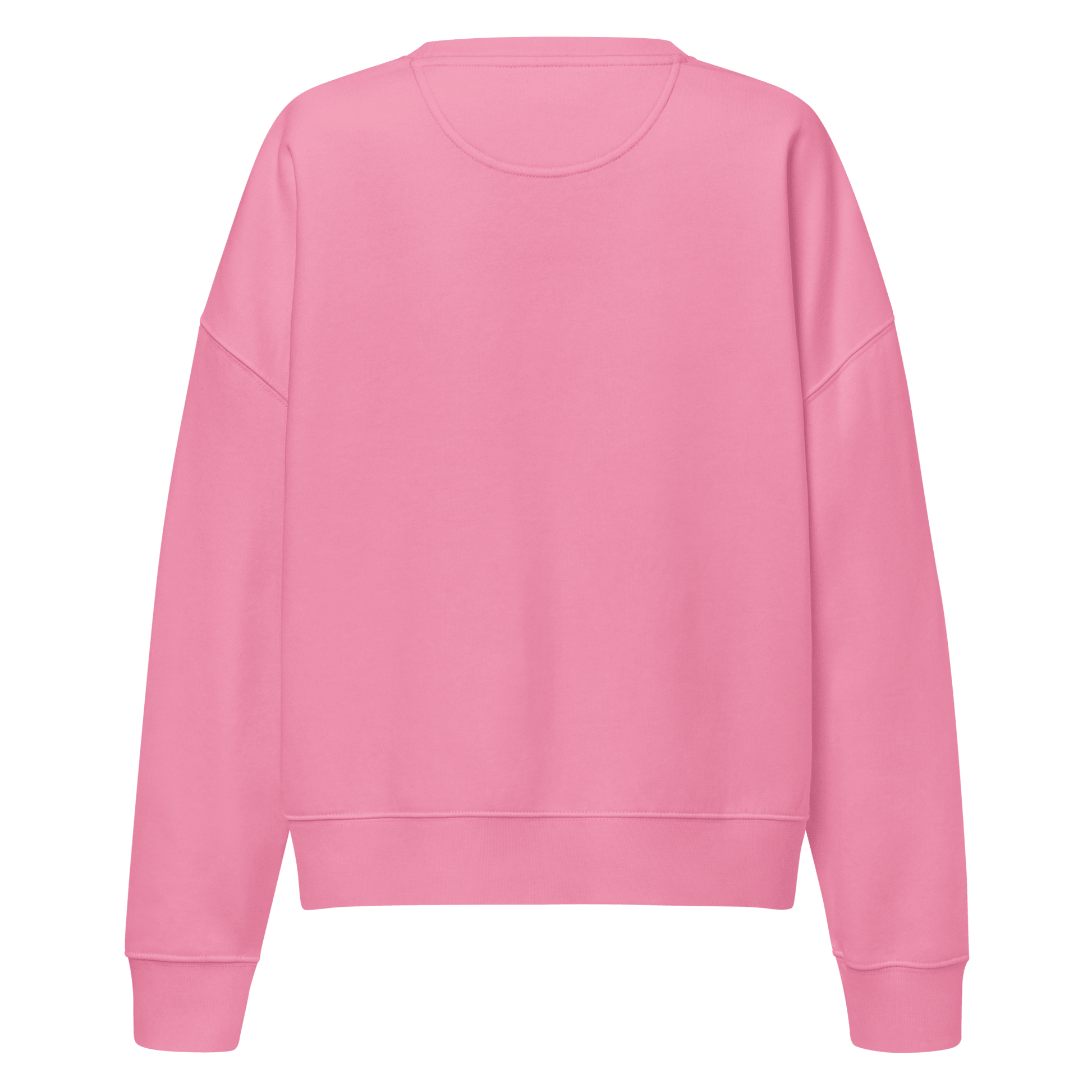 Women's Motorsport Crewneck  in Bubble Pink - ghost back view | Qualifier Collective