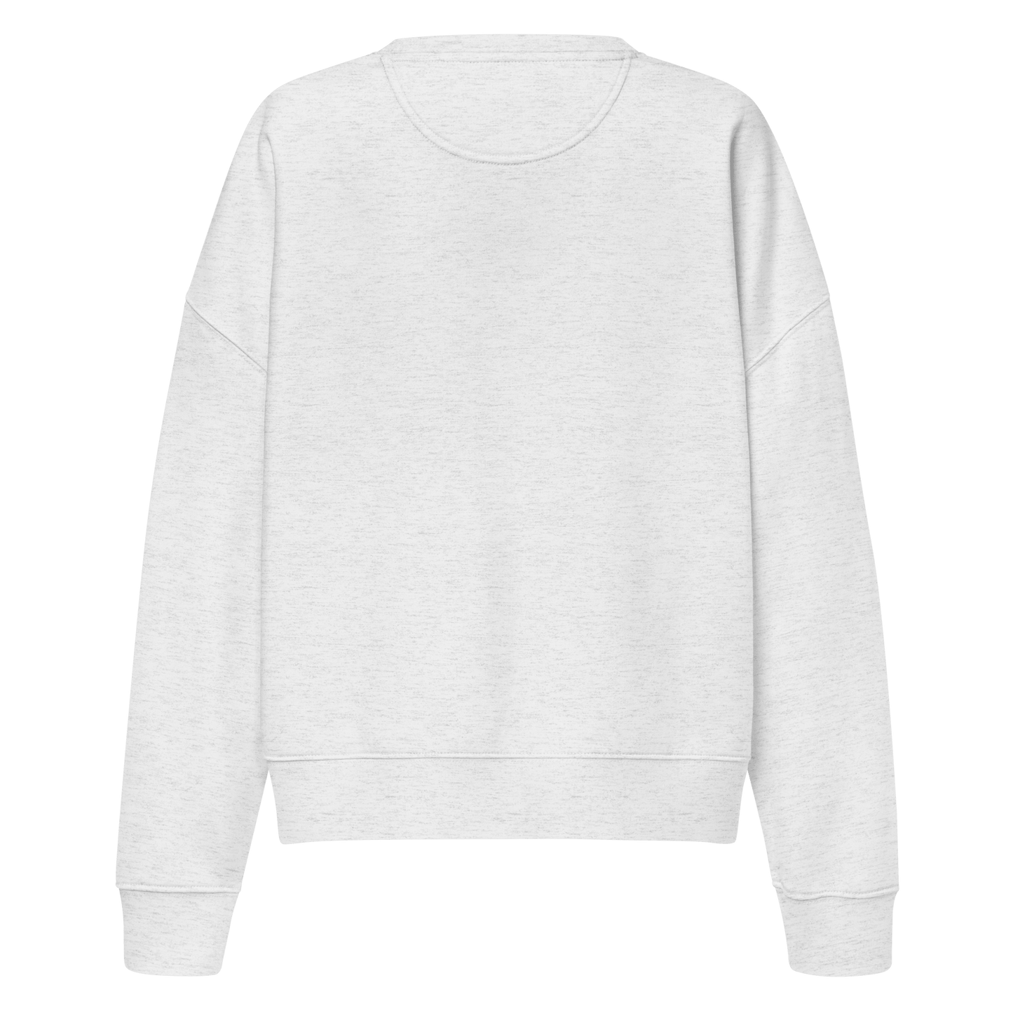 Women's Motorsport Crewneck in Cool Heather Grey - ghost back view | Qualifier Collective