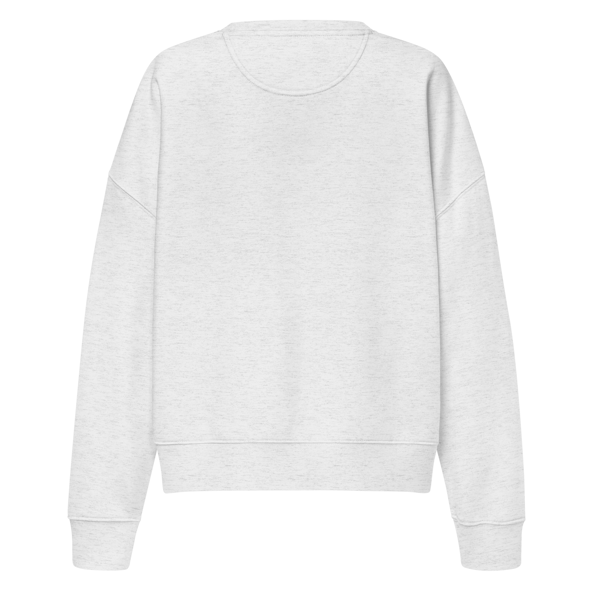 Women's Motorsport Crewneck in Cool Heather Grey - ghost back view | Qualifier Collective